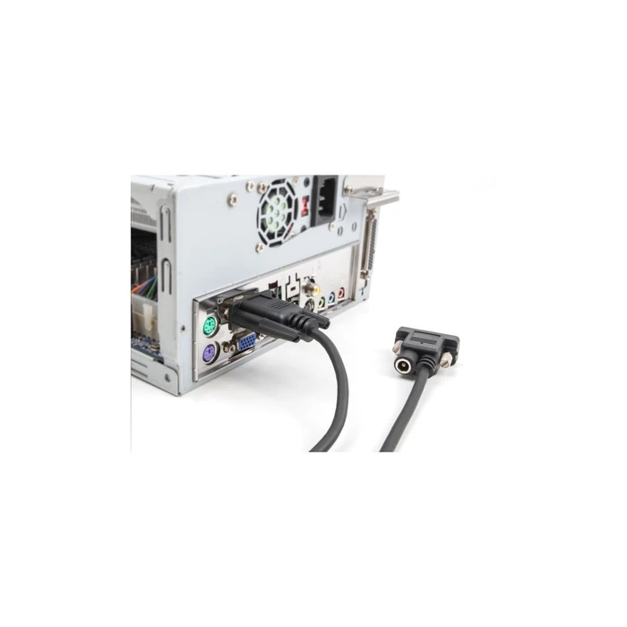 DELOCK Serial Cable RS-232 D-Sub9 F to D-Sub9 F, power on pin 9, 2 m (Model 87838, SKU 513472)