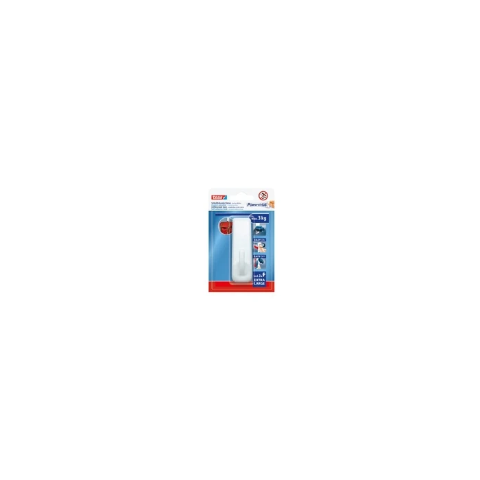 tesa Powerstrips Haken XL Rechteck αυτοκόλλητος γάντζος XL 3 kg λευκός