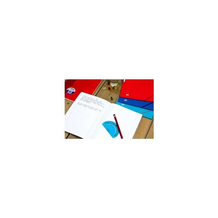 Oxford Collegeblock A4+ 220 x 295 mm, 80 sheets, squared (grid), white right margin, yellow laminated cover, spiral binding
