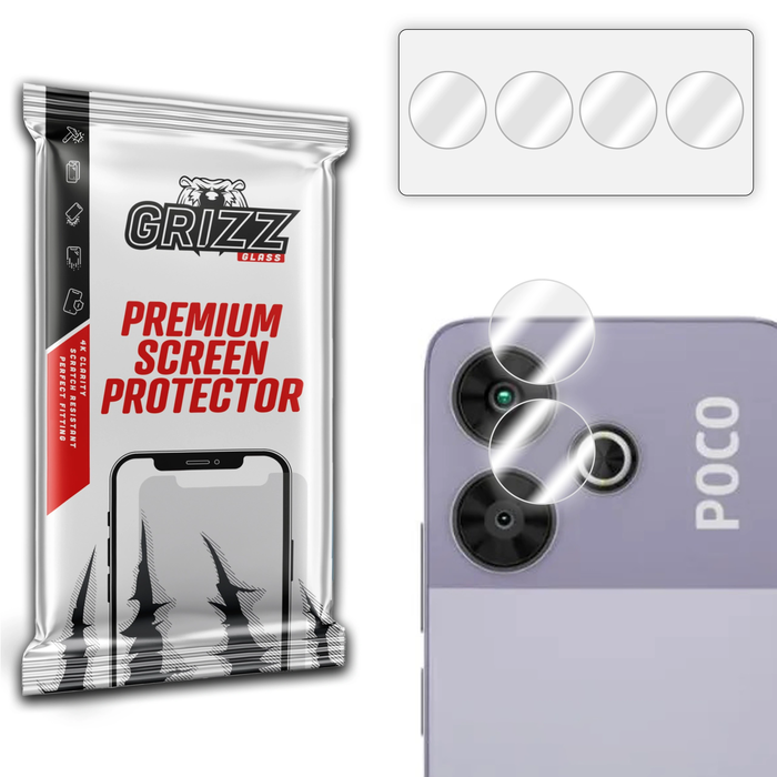 GrizzGlass HybridGlass Camera Glass for Xiaomi POCO M6 Plus 5G