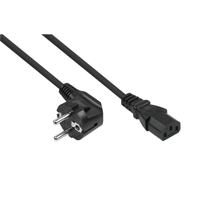 Kabelmeister καλώδιο ρεύματος CEE 7/7 90° σε IEC C13, 3 m, Μαύρο