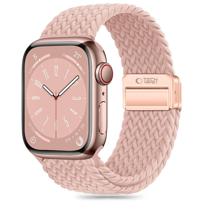 Tech-protect Nylonmag Strap Apple Watch 4/5/6/7/8/9/SE/10 38/40/41/42mm Dusty Rose