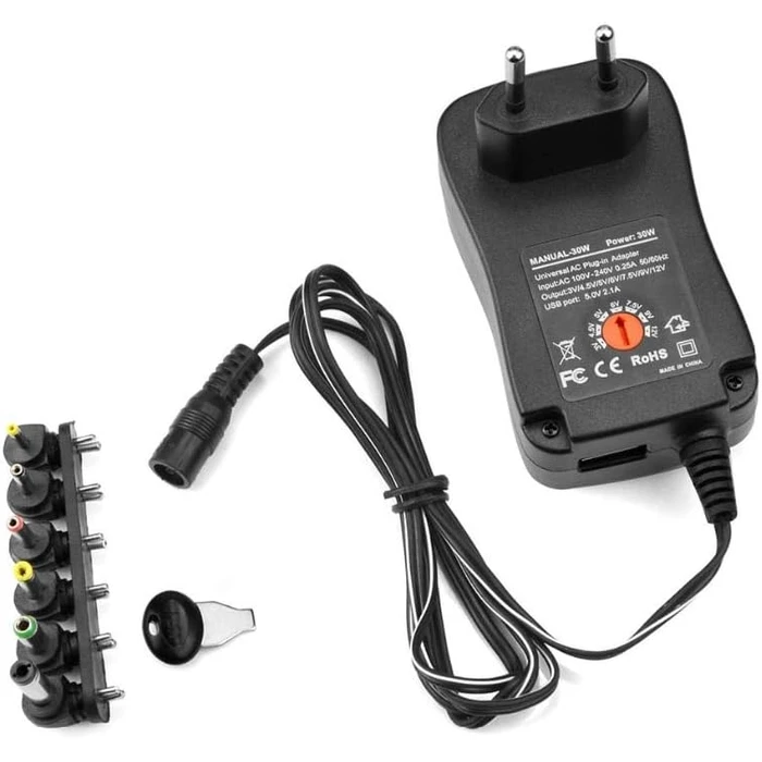 Τροφοδοτικό LED ATC 30W 12V/2.5A Switching με 6 Κεφαλές