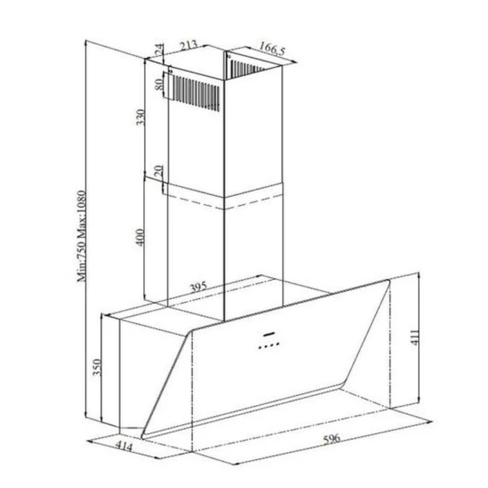 Απορροφητήρας Davoline Καμινάδα Shape 060 GR