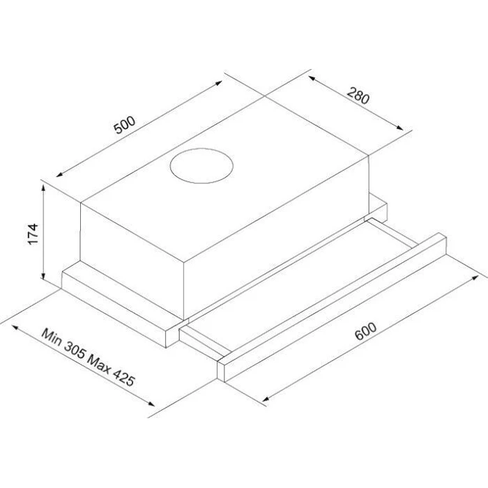 Απορροφητήρας Συρόμενος Davoline Delta 060 GRIX