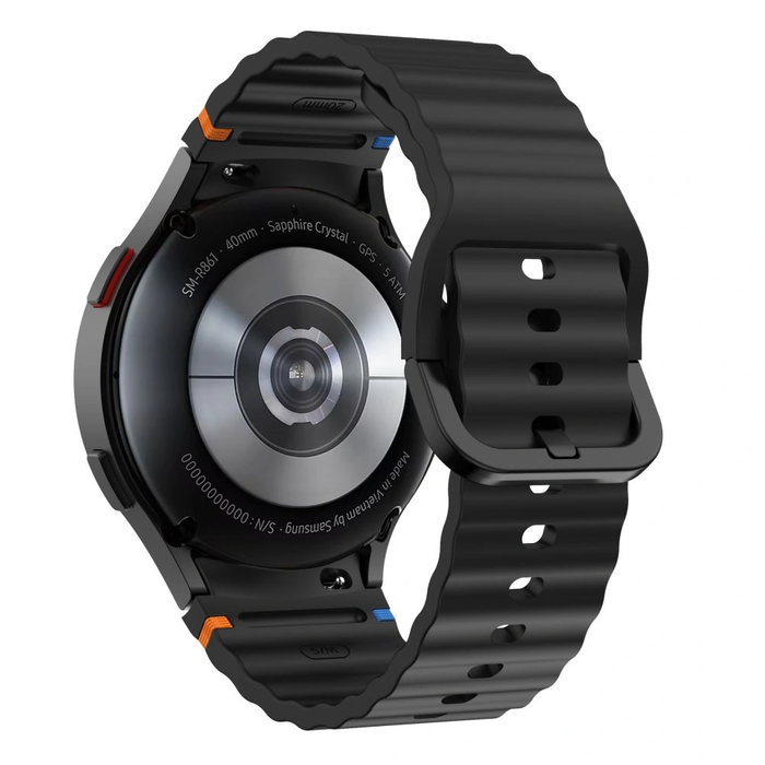 Tech-Protect Silicone Sport Band for Samsung Galaxy Watch 4/5/5 Pro/6/7/FE Black