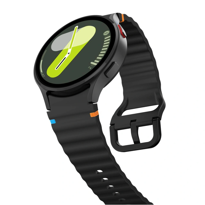 Tech-Protect Silicone Sport Band for Samsung Galaxy Watch 4/5/5 Pro/6/7/FE Black
