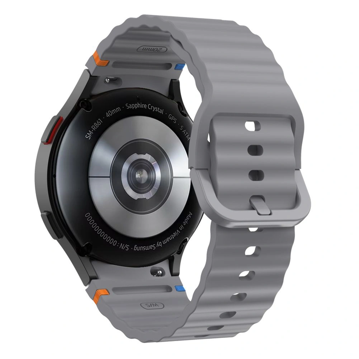 Tech-Protect Silicone Sport Samsung Galaxy Watch 4/5/5 Pro/6/7/FE Crayon Grey