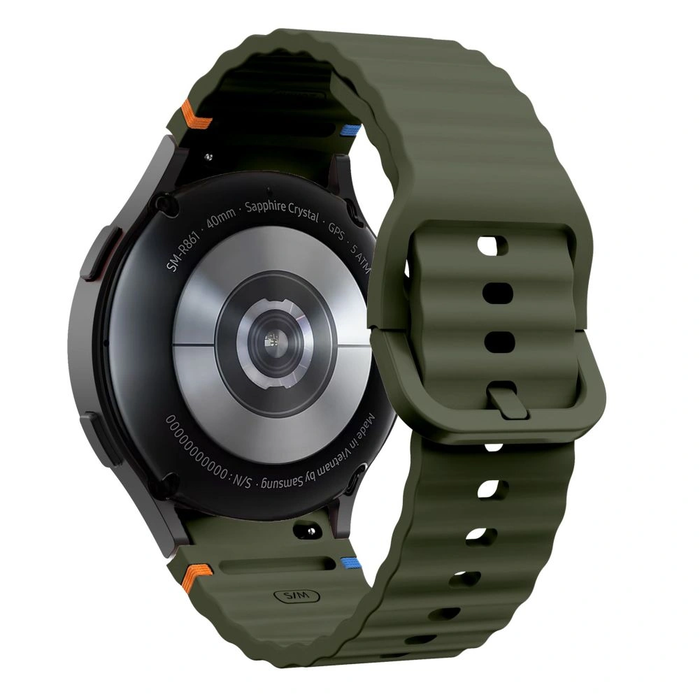 Tech-Protect Silicone Sport Strap Samsung Galaxy Watch 4/5/5 Pro/6/7/FE Army Green