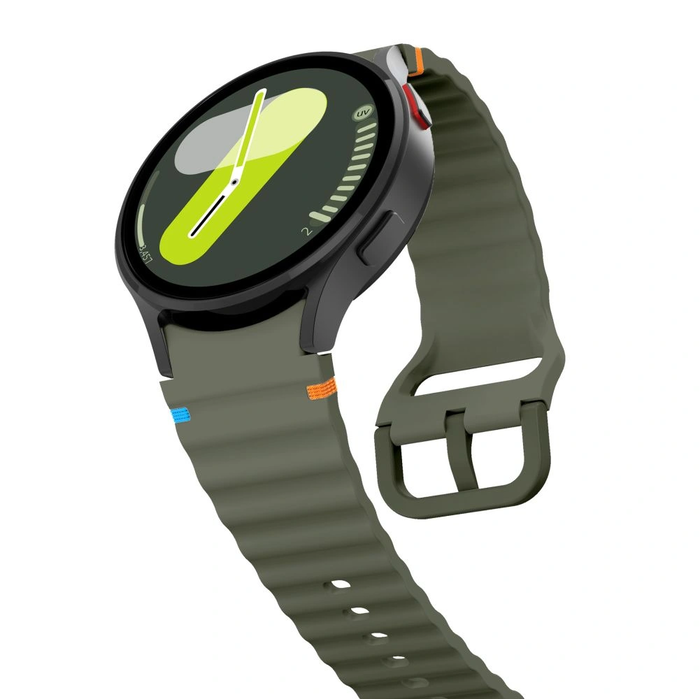 Tech-Protect Silicone Sport Strap Samsung Galaxy Watch 4/5/5 Pro/6/7/FE Army Green