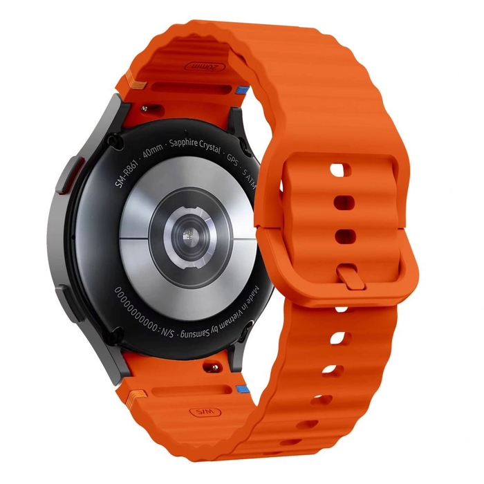 Tech-Protect Silicone Sport Strap for Samsung Galaxy Watch 4/5/5 Pro/6/7/FE Orange