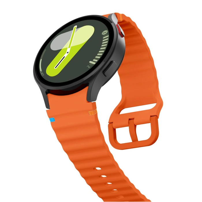 Tech-Protect Silicone Sport Strap for Samsung Galaxy Watch 4/5/5 Pro/6/7/FE Orange