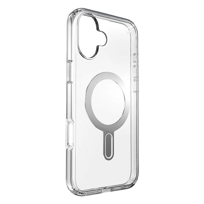 Case Speck Presidio Perfect-Clear ClickLock & MagSafe Apple iPhone 16 Plus (Clear / Chrome Finish / Serene Silver)