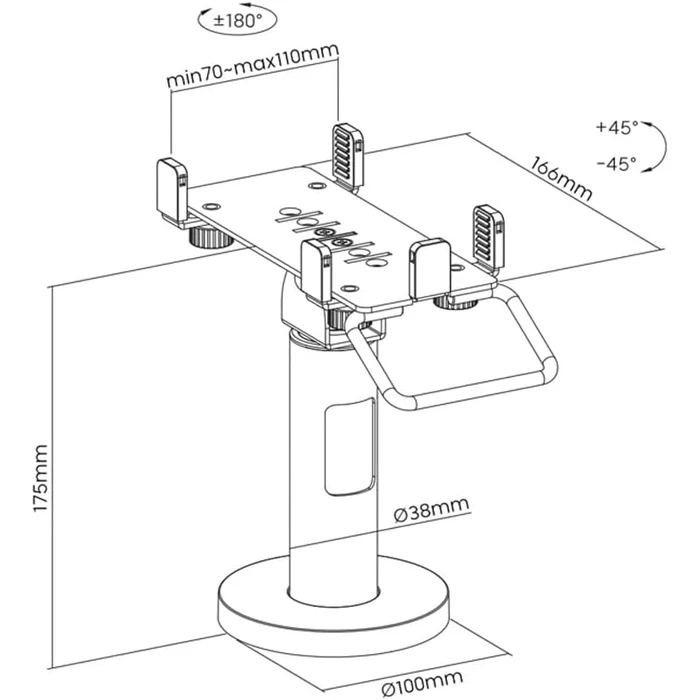 Skill Tech Βάση Τερματικού POS SH006PS Universal