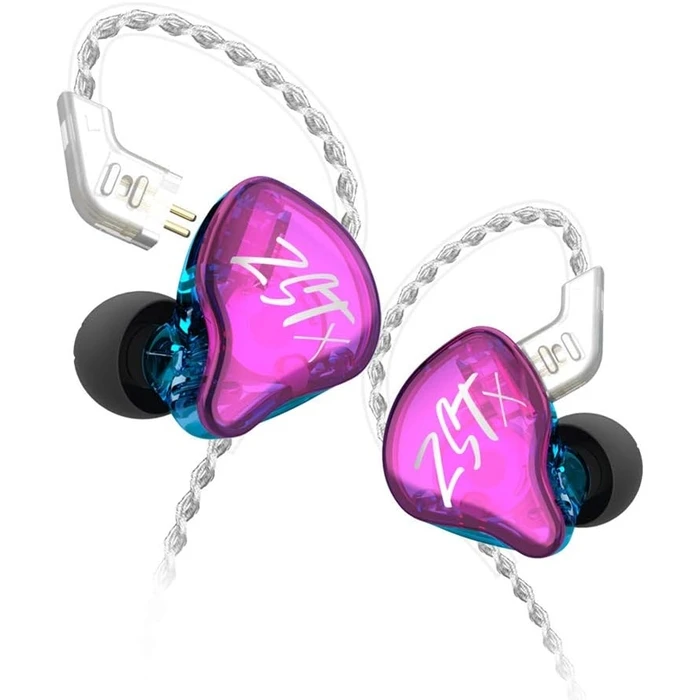 KZ ZST X Purple No Mic In Ear Monitor Earphones