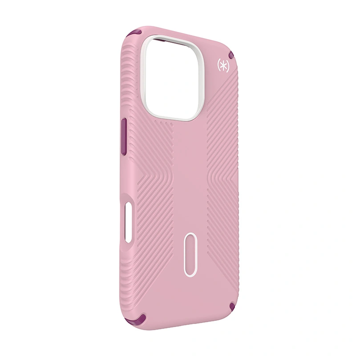 Case Speck Presidio2 Grip ClickLock & MagSafe Apple iPhone 16 Pro (Wednesday Pink / Boysenberry Purple / White)