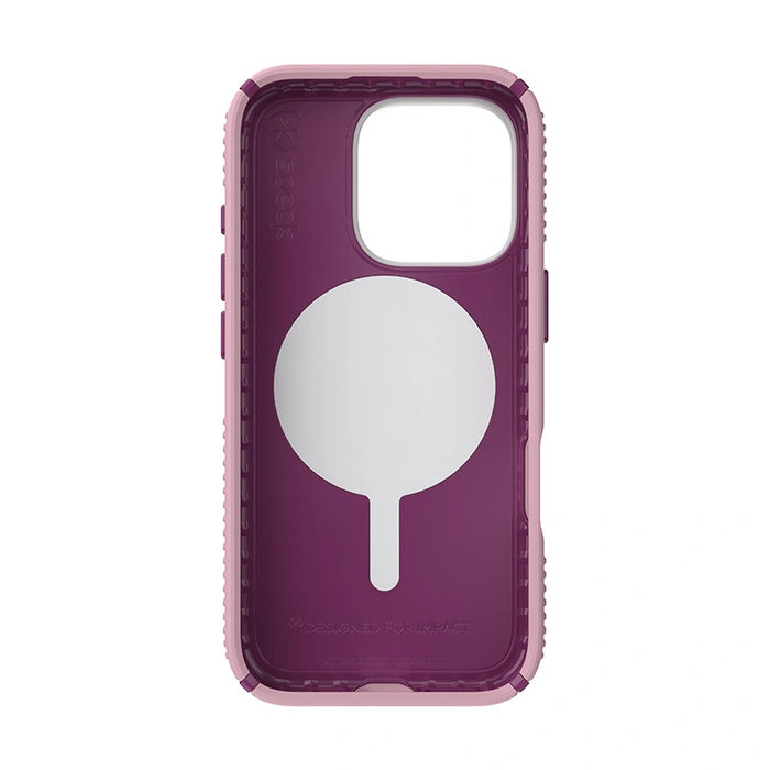Case Speck Presidio2 Grip ClickLock & MagSafe Apple iPhone 16 Pro (Wednesday Pink / Boysenberry Purple / White)