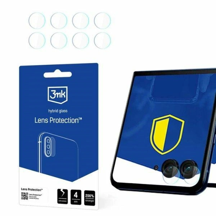 Hybrid glass for camera lens 3MK Lens Protect Motorola Razr 50 Ultra (front) [4 PACK]