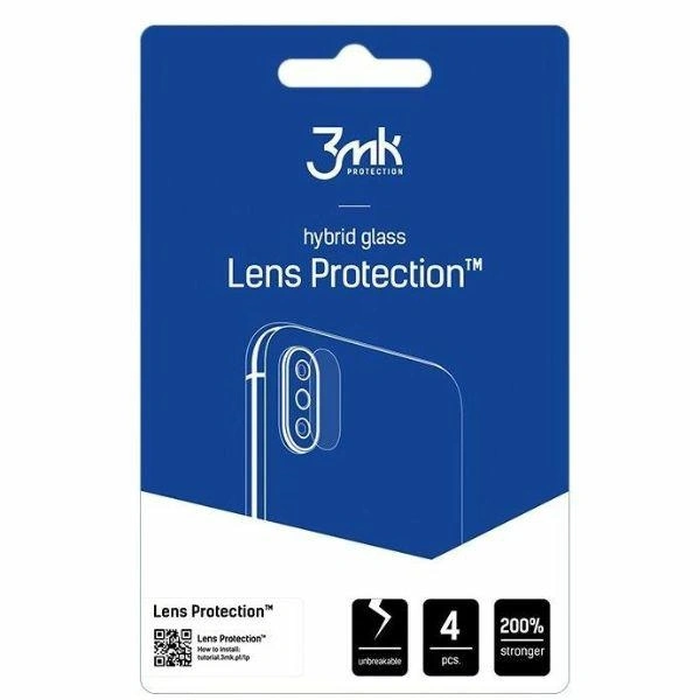 Hybrid glass for the camera lens 3MK Lens Protect Realme C51/C53 [4 PACK]