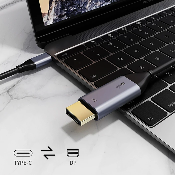 Καλώδιο USB Cabletime USB-C σε DisPlayPort C160, 4k/60hz, 1.8m, μαύρο