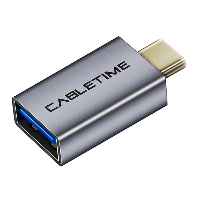 Αντάπτορας USB Cabletime Type-C σε USB 3.0 C160, γκρι