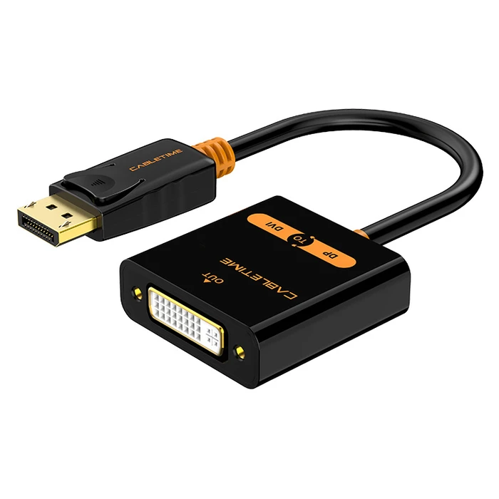 Αντάπτορας DisplayPort Cabletime σε DVI CT-02G, 1080P, Μαύρος