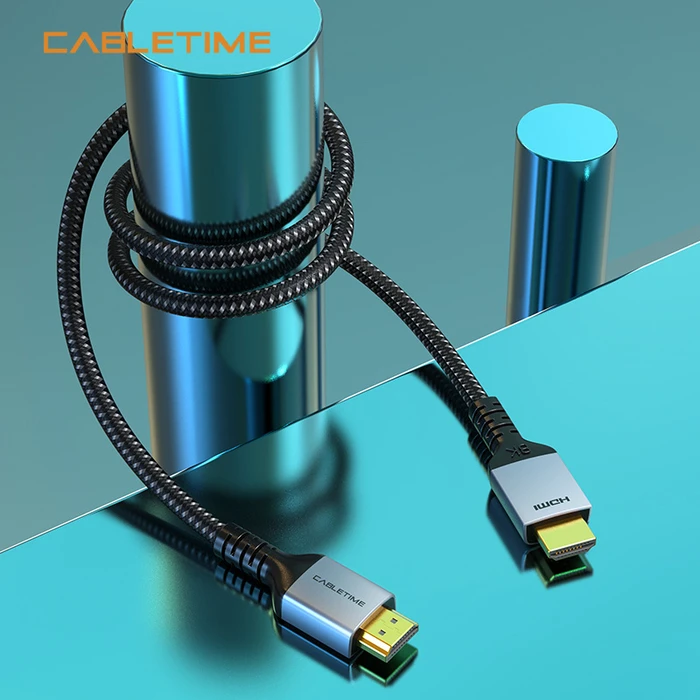 Καλώδιο HDMI Cabletime 2.1 CT-HM8K, 8K/60Hz, 48Gbps, 28AWG, 1m, μαύρο