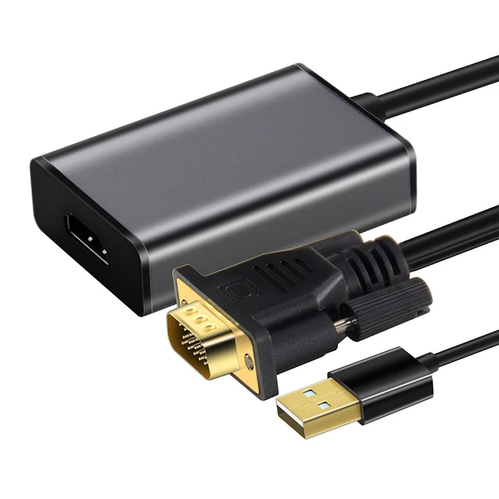 Αντάπτορας HDMI Cabletime σε VGA CT-VGAH με USB, 1080p, 0.15m, μαύρος