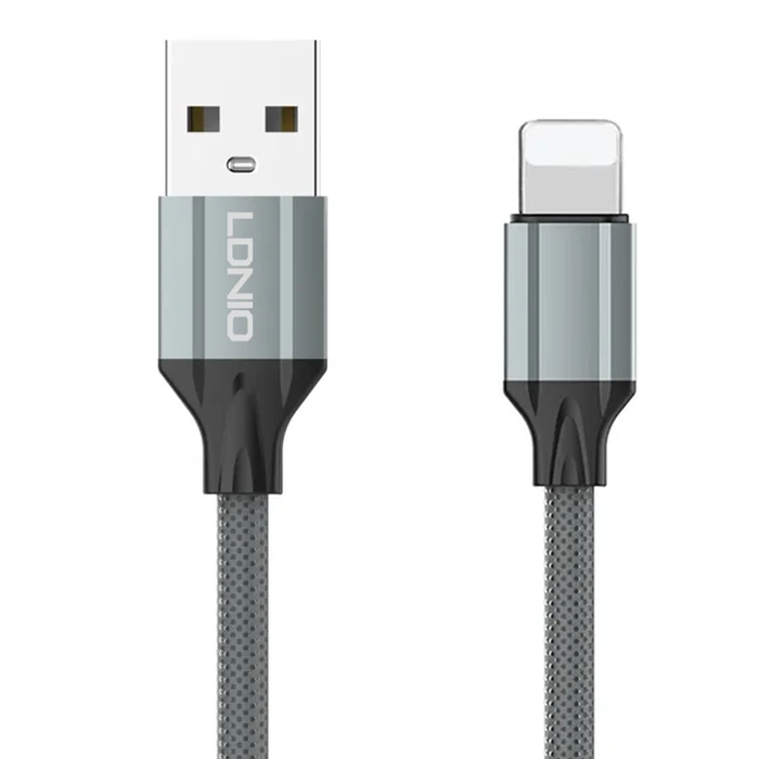 Καλώδιο Lightning Ldnio σε USB LS441, 12W, 1m, γκρι