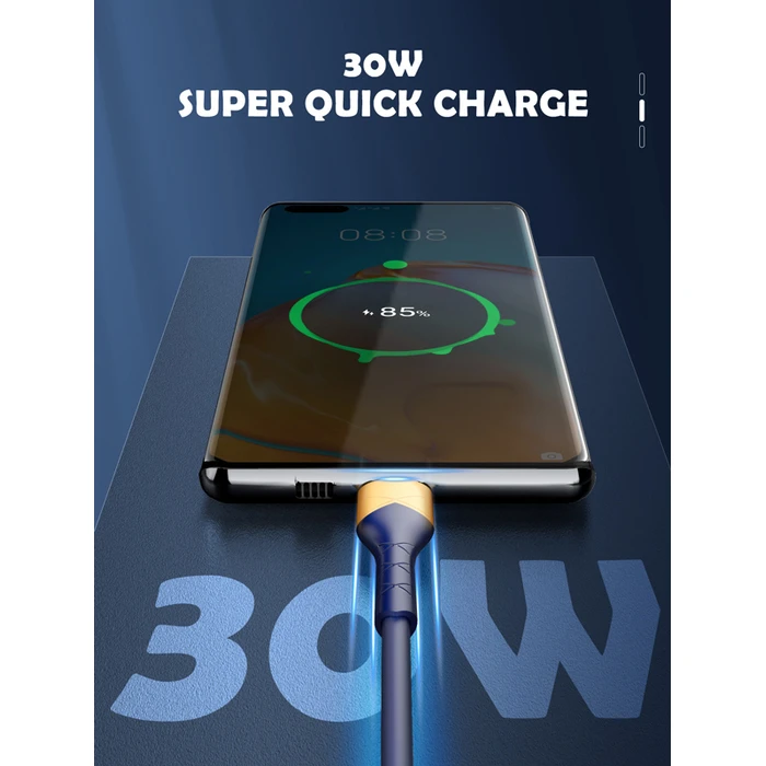 Καλώδιο Lightning Ldnio σε USB LS801, 30W, 1m, μπλε