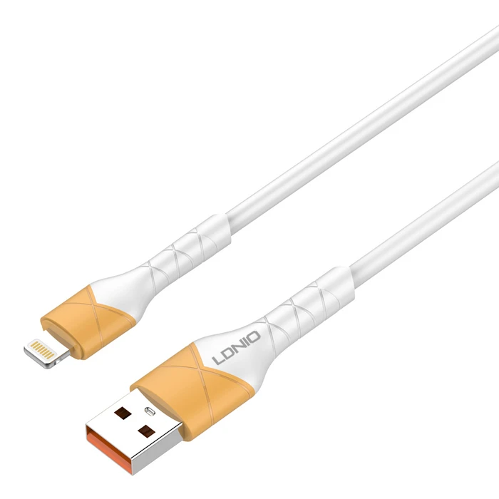 Καλώδιο Lightning Ldnio σε USB LS802, 30W, 2m, λευκό