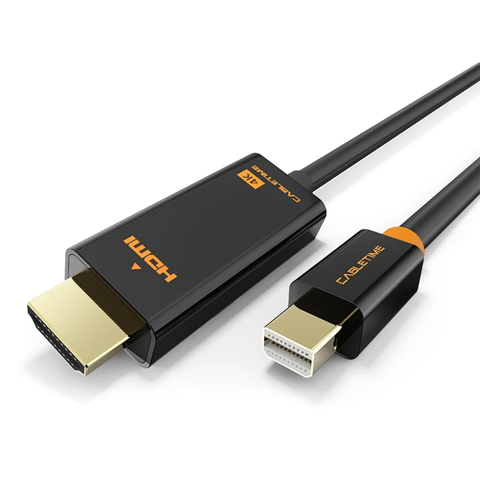 Καλώδιο mini DisplayPort Cabletime σε HDMI CT-AV588-03G4K, 4K/30Hz, 1.8m, Μαύρο