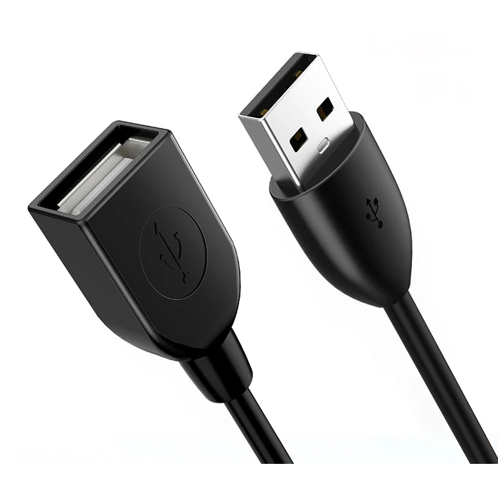 Cabletime USB 2.0 Cable USB-A male - USB-A female Μαύρο 1.5m CT-AMAF2.0-PB1.5