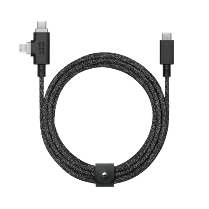 Cable Native Union Belt Cable Duo Pro 240W USB-C / USB-C + Lightning, 2.4m (cosmos)