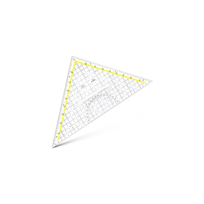 ARISTO TZ-Triangle 32.5 cm with handle, facette and ink stops (Tuschenoppen)