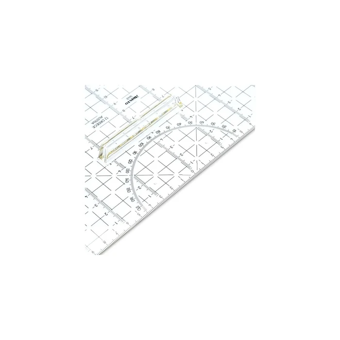 ARISTO TZ-Triangle 32.5 cm with handle, facette and ink stops (Tuschenoppen)