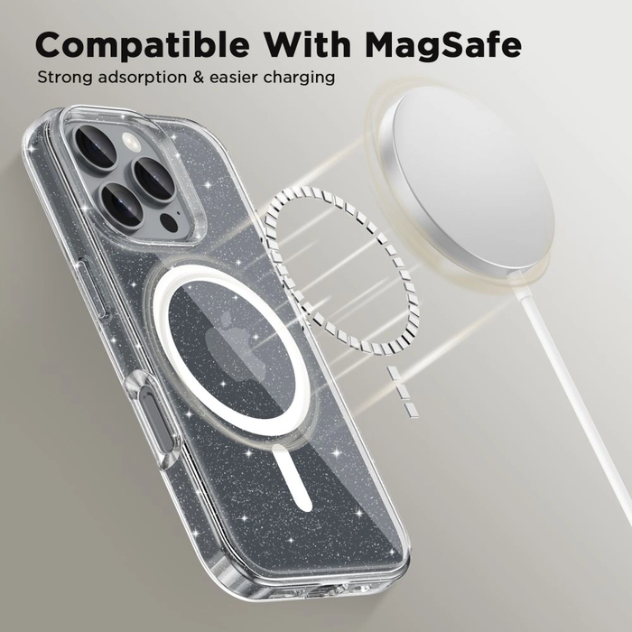Tech-protect Flexair Hybrid MagSafe Case for Apple iPhone 16 Pro Glitter