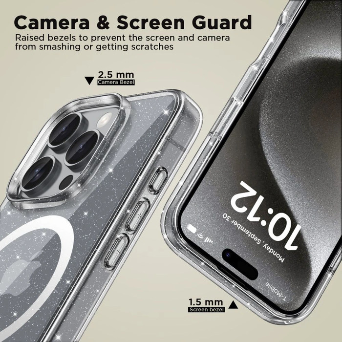 Tech-protect Flexair Hybrid MagSafe Case for Apple iPhone 16 Pro Glitter