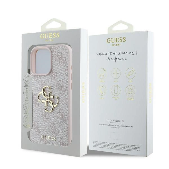 Case Guess GUHCP16L4GMGPI Apple iPhone 16 Pro hardcase 4G Big Logo pink