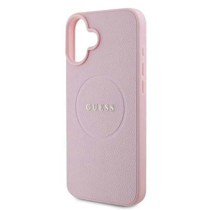 Case Guess GUHMP16MPGHSMMP Apple iPhone 16 Plus hardcase Grained Ring MagSafe pink