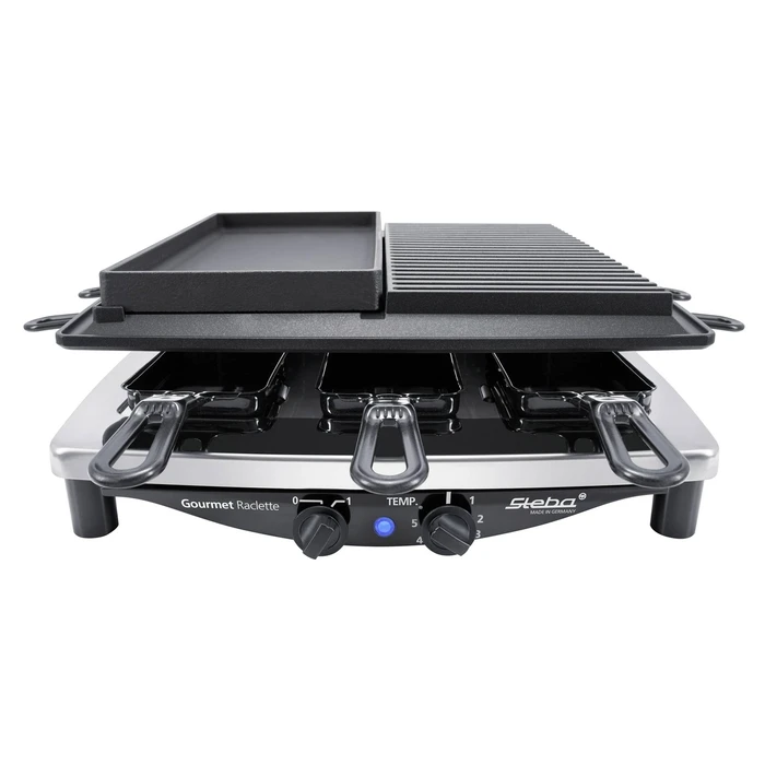 Steba RC 4 Plus Deluxe Chrome Raclette Grill 1450W — 8 Pans