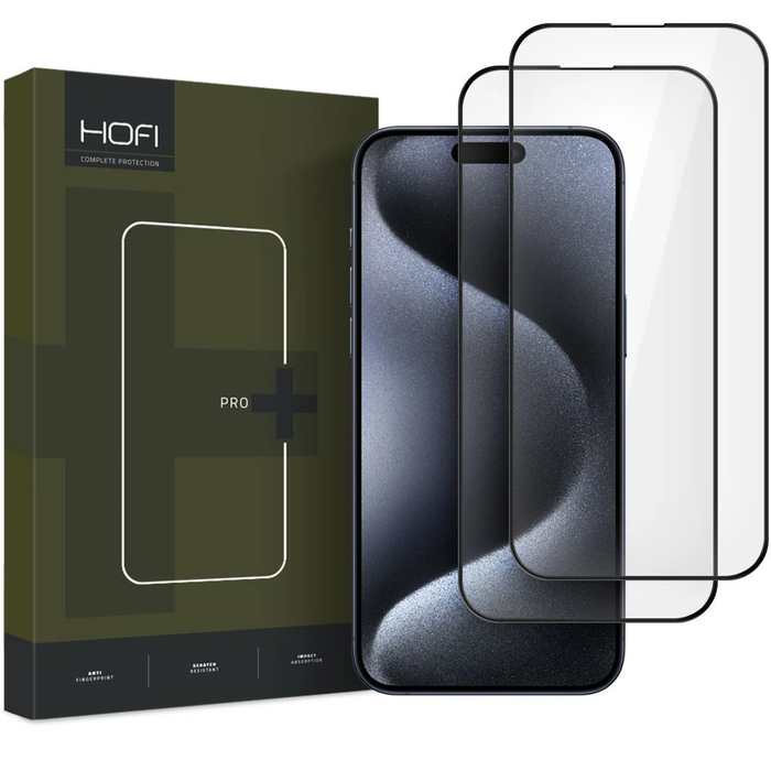 Hofi Glass Pro+ Apple iPhone 16 Pro / 17 / 17 Pro Black [2 PACK]