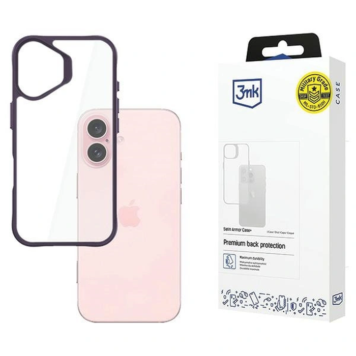 3MK SatinArmor+ Case Apple iPhone 16 purple