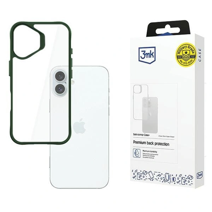 3MK SatinArmor+ Case Apple iPhone 16 Plus green