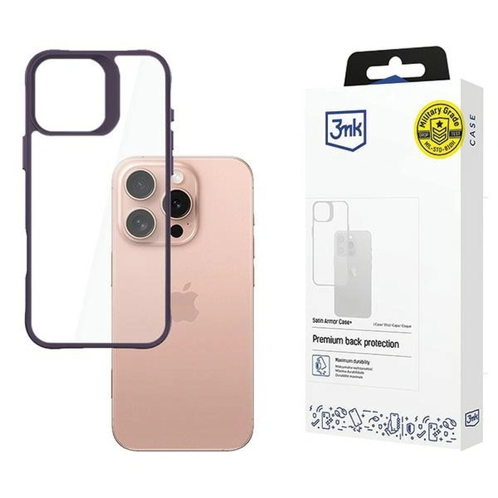3MK SatinArmor+ Case Apple iPhone 16 Pro purple