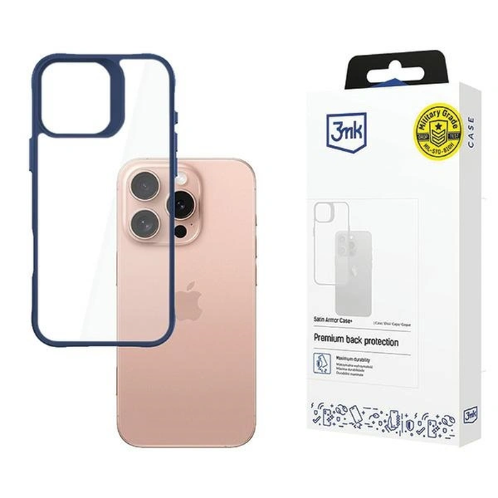 3MK SatinArmor+ Case Apple iPhone 16 Pro blue