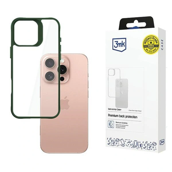 3MK SatinArmor+ Case Apple iPhone 16 Pro green