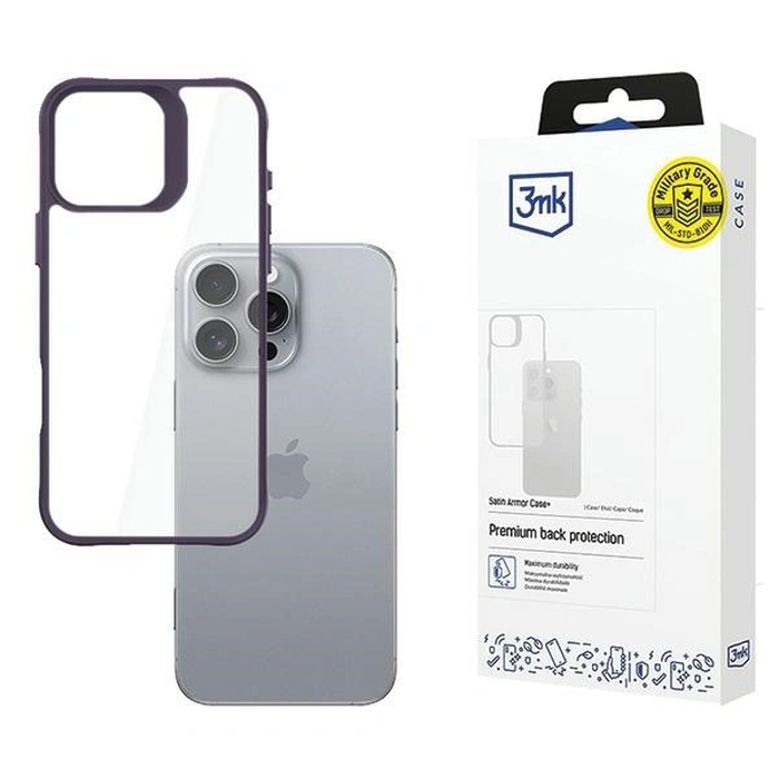 3MK SatinArmor+ Case Apple iPhone 16 Pro Max purple