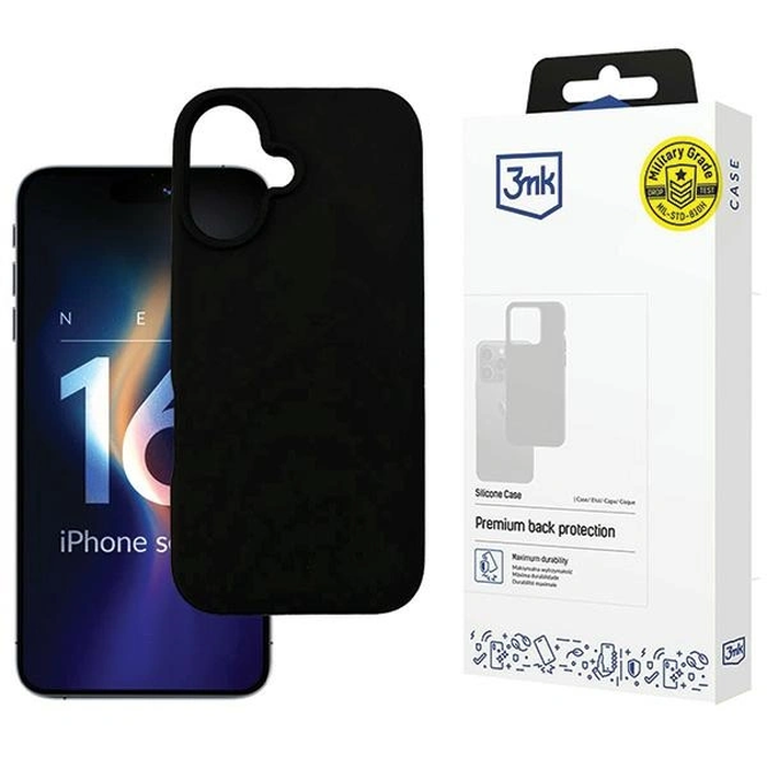 3MK Silicone Case Apple iPhone 16 Plus black
