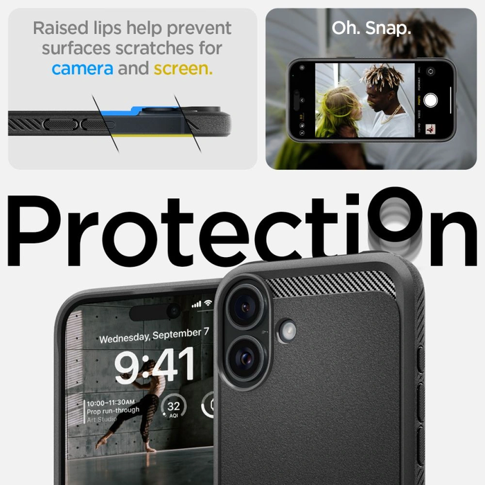 Spigen Rugged Armor Mag Magsafe Apple iPhone 16 Matte Black